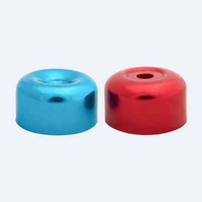 Bright chrome stretch cap