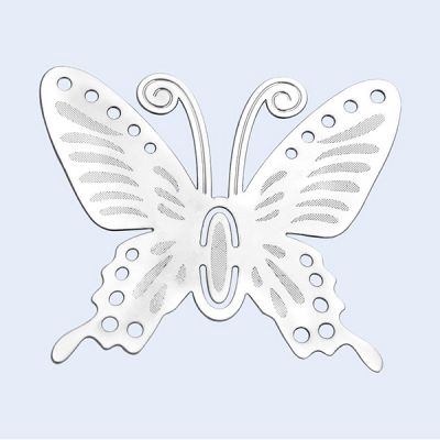 Stainless steel butterfly shape piece